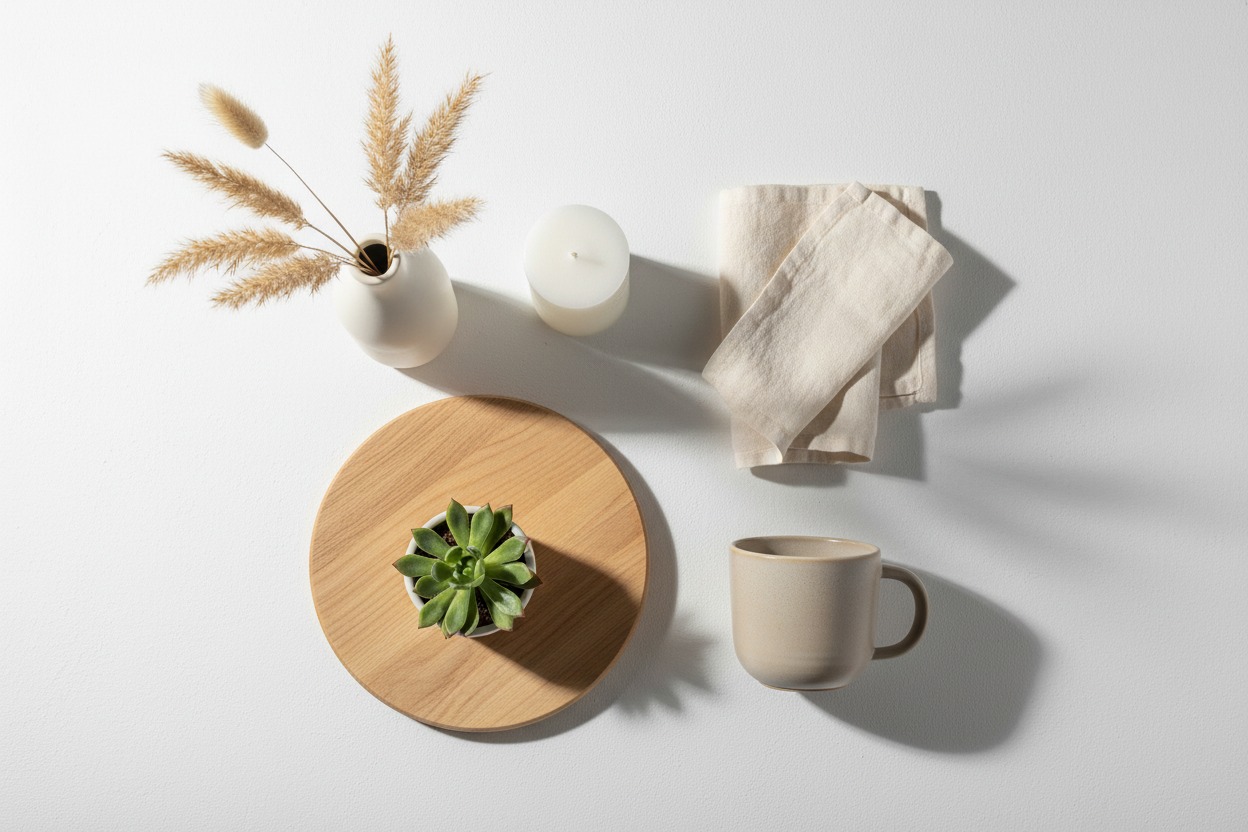 Generate an aesthetic picture of household istems